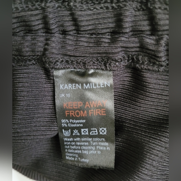 Karen Millen Monochrome Contrast Cutout Minimalist Side Rouched Blouse Top 6 - Picture 5 of 8